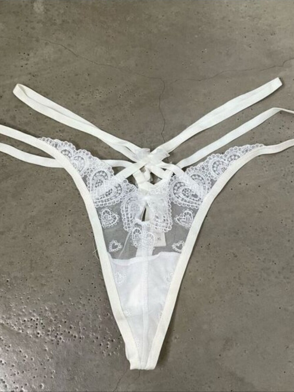 NWOT For Love & Lemons Bridal Thong Size XL